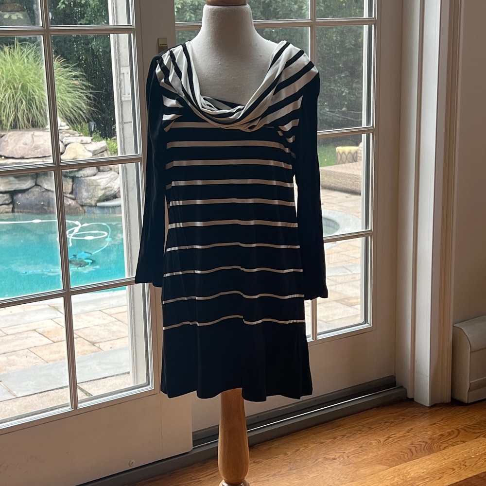 NWT White House Black Market Cowl Neck Dress Women's size L
